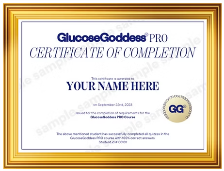 Glucose Goddess Pro : certification on the science of glucose