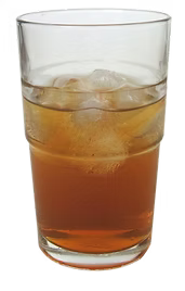 Glass of alternative drink to diet coke with ice